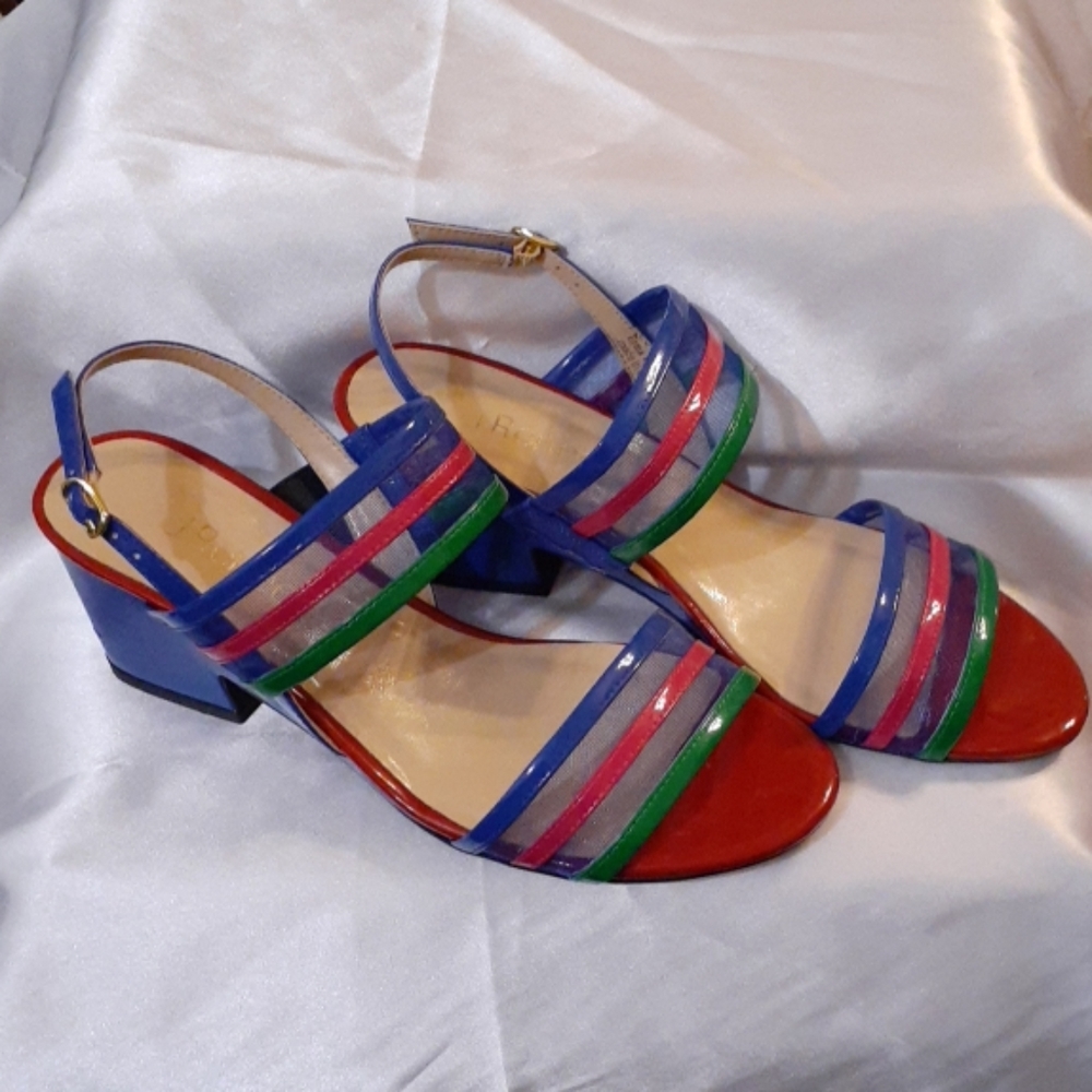J Rene Shoes "Erma" Bright Multi , Sandal. CUTE